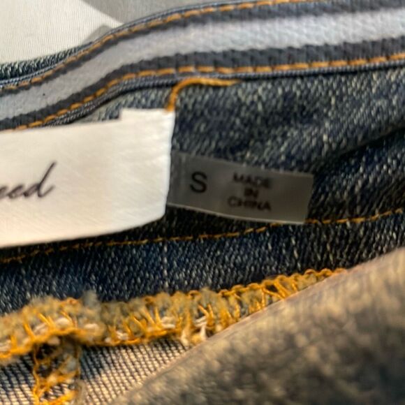 Mustard Seed Strapless Denim Midi Dress Medium Wash Denim S - Picture 6 of 9